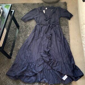 NWOT & Other Stories Pointelle Knit Floral Midi Dress in Cream Size Medium